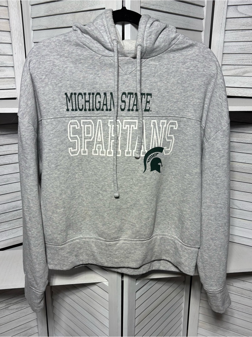 Michigan State Spartans Hoodie Women XL Gray Pullover NCAA
